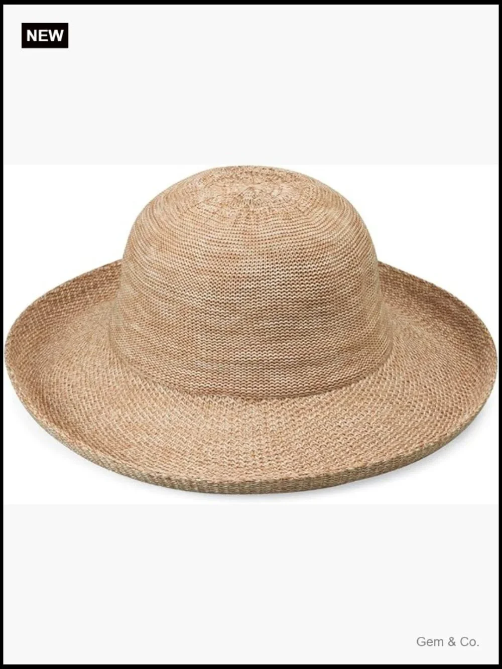 Packable Wide Brim Sun Hat with Adjustable Drawstring for Travel & Outdoor